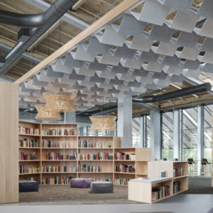 FACT Design Acoustic Tiles V Fold in Library Setting