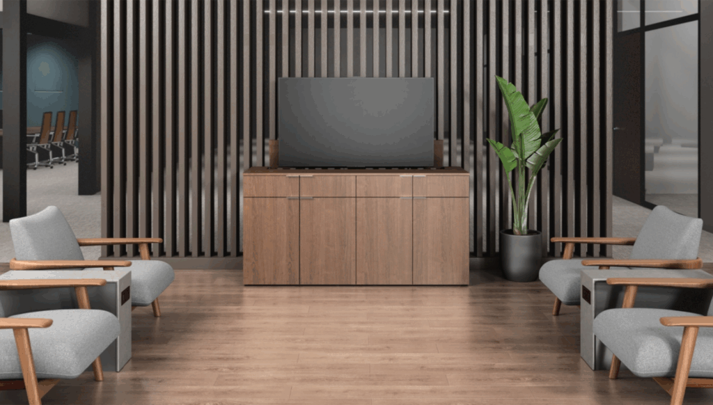 enwork foundation monitor lift credenza
