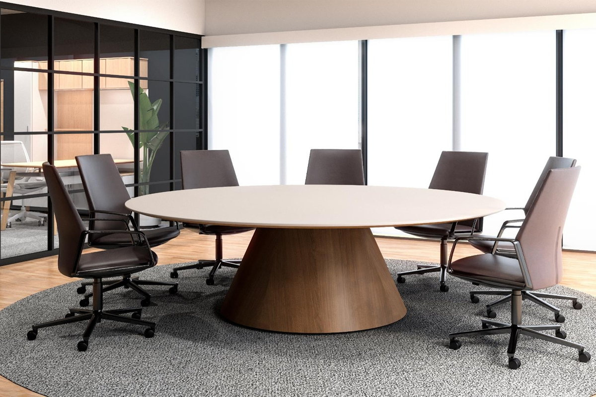 Enwork enwork foundation tapered drum conference table