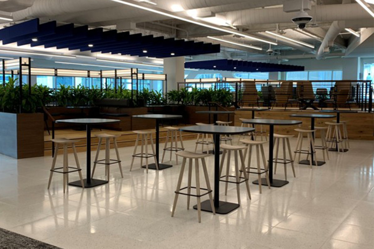 Leland leland omena stools m3 cafe tables